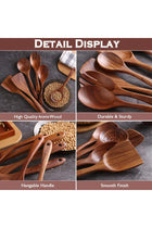 Wooden Kitchen Utensil Set Non Stick Spoons Spatulas and Salad Forks Set | Durable, non-toxic, non-stick, smooth surface, easy to clean, comfortable grip