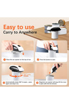 Rechargeable Electric Can Opener, One Touch Auto Side Cut Opener, Hands-free and Safe Smooth Edge Portable Kitchen Gadget for Seniors, Arthritis with Week Hand, Fits Most Can Shape and Size