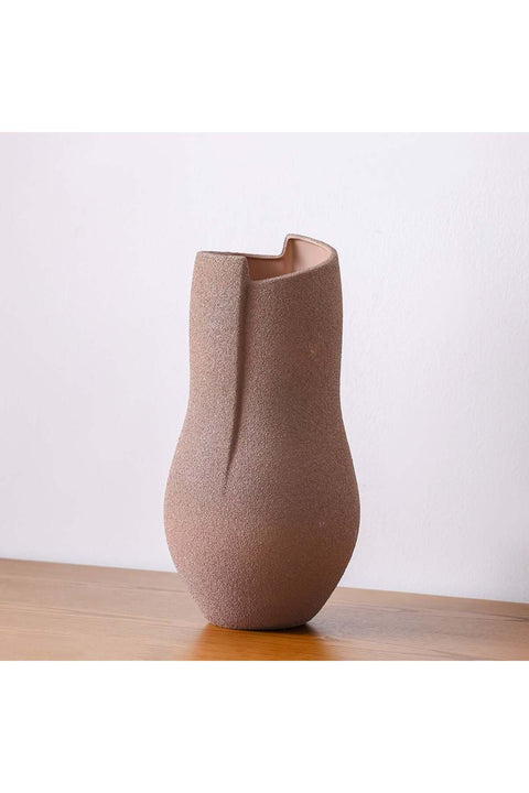 New In Lexie Caramel Ceramic Abstract Vase Rust 23.2X23.2X46.5Cm