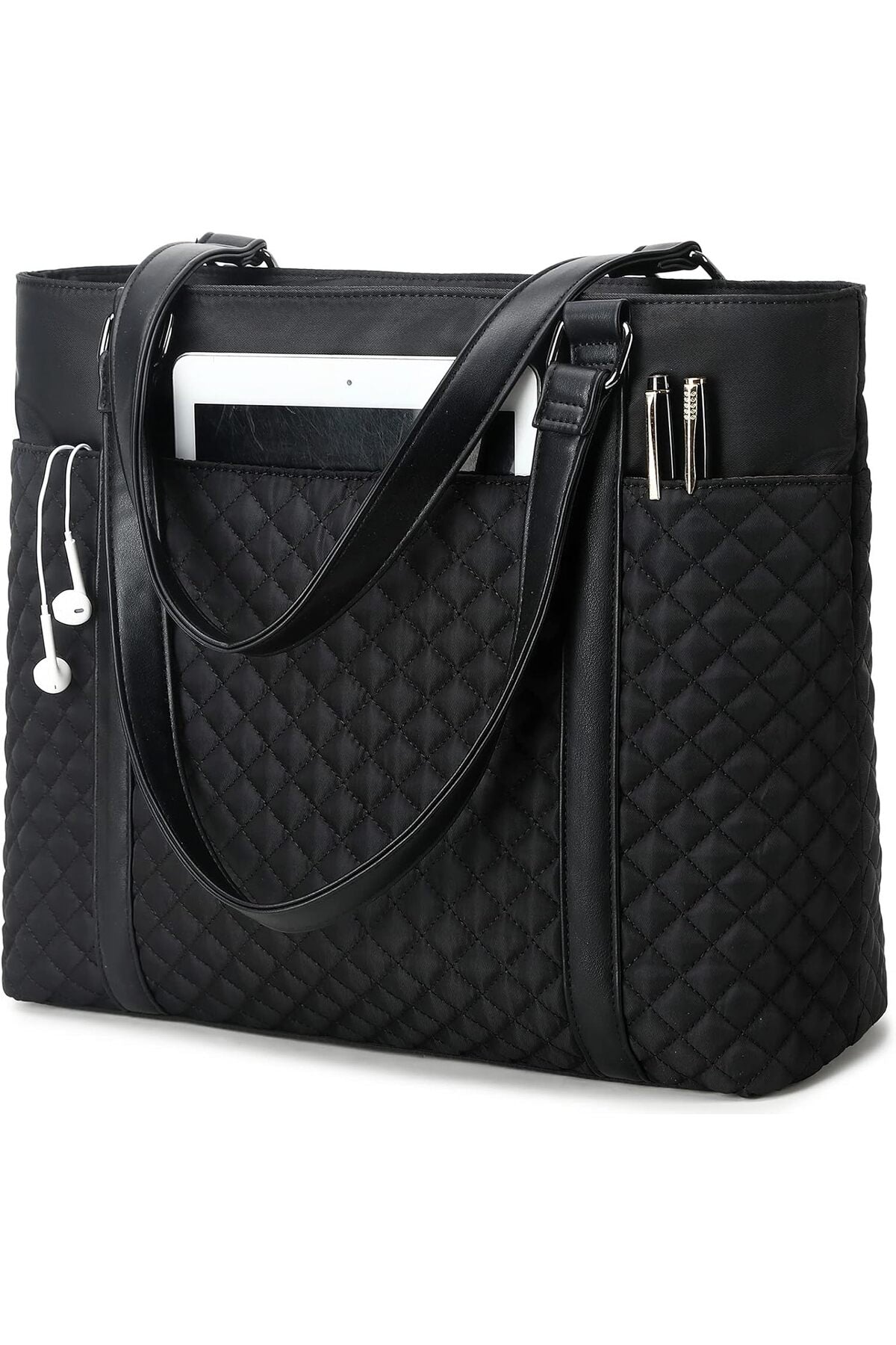 Women Laptop Tote Bag for Work Canvas Handbag Purse Shoulder Bag Lightweight Canvas Laptop Bag for 15.6 Inch | Laptop