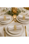 Marketplace 3 Piece Lantern Napkin Ring - Gold