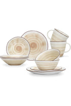 Dinnerware Sets, 10-Piece Porcelain Dinner Set Glide Series | Earthy Gradient Design Bowl, Plates, Mugs | Non Slip| Dishwasher Safe | Kitchen Dinnerware for 5 People