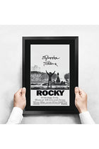 Alayra Framed A3 FR Rocky Movie Poster Sylvester Stallone Signed Gift FRAMED A3 Printed Autograph Film Gifts Print Photo Picture Display