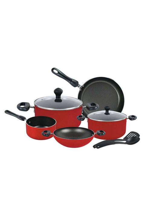 9-Piece Aluminium Non-Stick Coating Durable Design Non-Slip Ergonomic Handle Kitchen Cookware Set