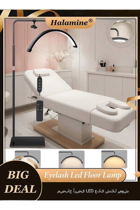 Eyelash Led Floor Lamp, Rotating Half Moon Eyelash Lamp, Beautician Lamp, Tattoo Lamp