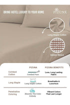 Pure Combed Cotton Queen Fitted Sheet 160x200 cm Simply Taupe, 400 Thread Count, Sateen Weave
