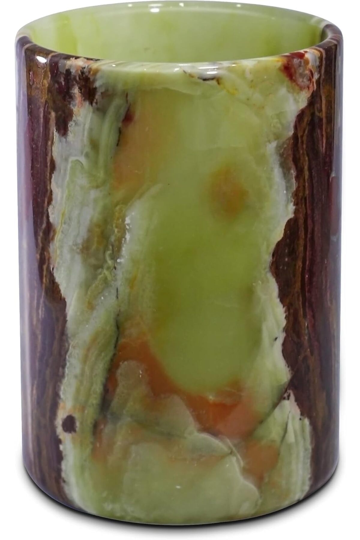 Handmade Luxury Marble Utensil Holder 6.5'' Inches Green Utensil Holder for Kitchen Utensils Set