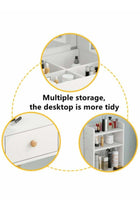 Dresser With Mirror Vanities Table Make Up Organizer Drawers White 80x40x75cm