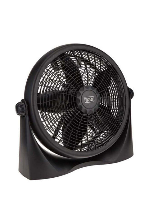 BLACK+DECKER Box Fan With 3 Speed Control, Sturdy Base And Adjustable Swivel - 16 Inch Compact Design FB1620-B5 Black