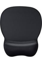 Ergonomic Mouse Pad with Gel Wrist Rest, Smooth Surface, Non-Slip PU Base, Black