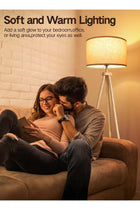Solid Wooden Tripod Floor Lamp with Remote Control, Dimmable, 4 Color Temperatures & 1H Timer