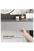 Home Bedroom Dressing Table Storage Cabinet with LED Hd Makeup Mirror, 2 Drawers Dressing Table With Drawers Vanity Table Beautiful Makeup Table 100*40*116CM