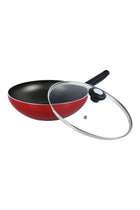 Classique Covered Wok Glass Lid Red