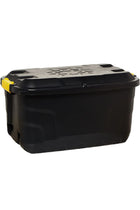 Storage Box With Wheels, Black, 75 Liters, 77 X 42 X 40 Cm, HTC-STR-750