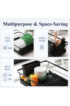 Dish Drying Rack for Kitchen Counter - Large Dish Rack with Drainboard, Rustproof Dish Drainer Stainless Steel Kitchen Drying Rack