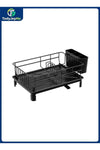 Dish Drainer with Drain Tray Drip Line Flatware Rack Cup Holder Flatware Rack Compatible Kitchen Countertop Storage Rack