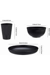 HXYPN 18pcs Kitchen Plates and Bowls Sets Wheat Straw Dinnerware Set Unbreakable Dinner Plates Cereal Bowls Drinking Cups Reusable Dinnerware Microwave Dishwasher Safe