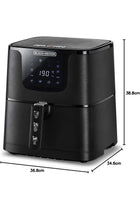 BLACK+DECKER Air Fryer 7 Preset Programs Digital Control Panel 1700W 5.8L Black AF700-B5