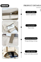 Women's Shoulder Tote Bag Canvas Handbag For Women Large Capacity Bucket Bag Fashionable Travel Messenger Shoulder Bag For Ladies Girls College Students