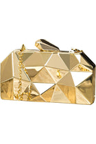Reberomantic Womens Lattice Pattern Metal Evening Clutch Purse Evening Handbag