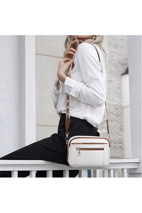 Trendy Vegan Leather Crossbody Purse for Women - Adjustable Strap Small Quilted Handbag