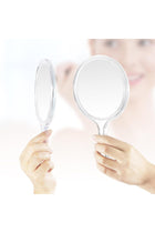 Double-Sided Magnifying Handheld Mirror (1X/3X), Handheld Mirrors with Handle for Makeup and Hairdressers, Small Magnifying Mirror Portable for Travel for Women