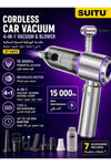 Car Vacuum Cleaner Cordless, 4-in-1 Wireless Handheld Vacuum & Air Duster & Pump