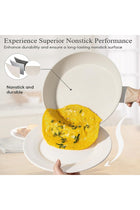 0TO1 12-Piece Granite Coating Cookware Set for All Stoves, Induction & Oven Safe, White
