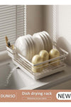 Dish Rack for Kitchen Counter,Stainless Steel Sink Dish Drainer Rack With Tray Kitchen Drying Rack For Drying Glasses, Bowls, Plates, Clear