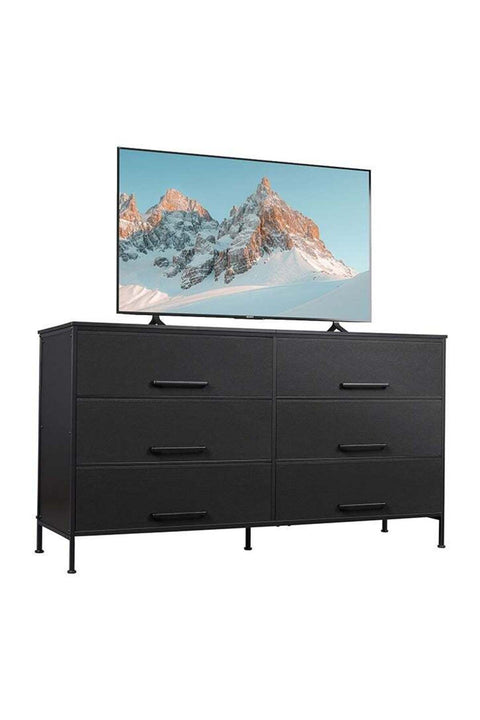 Dressing Storage Model with 6 Drawers For Home inside Room 59.8" inch Black Color