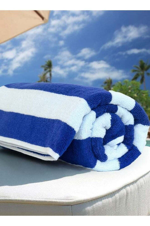 Bliss Casa 2-Pieces Oversized Beach Towels Extra Large 100% Cotton Summer Pool Cabana Stripe Highly Absorbent And Soft Towel