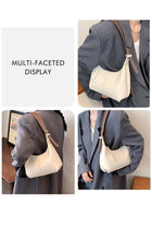 Women Vintage Large-Capacity PU Leather Ladies Bag Shoulder Bag Tote Bags Clutch Crescent Purse
