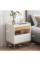 Modern Minimalist Nightstand Bedside Table with 2 Drawers for Bedroom Living Room