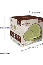 30 Pcs Melamine Dinner Set Green – Classic Collection