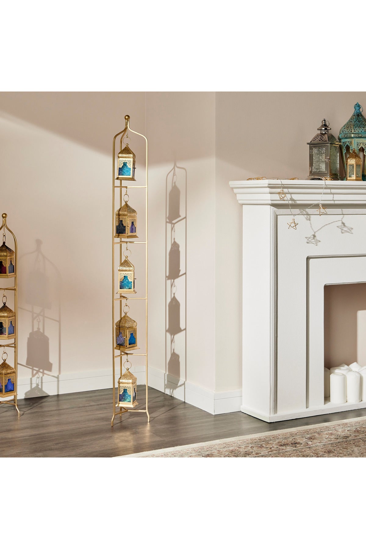 Lamis 5-Hanging Tealight Lantern Stand - 143 cm