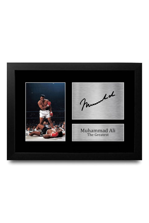 Alayra Framed FR A4 Muhammad Ali Signed Autograph Gifts Printed for Boxing Fans - A4 Framed