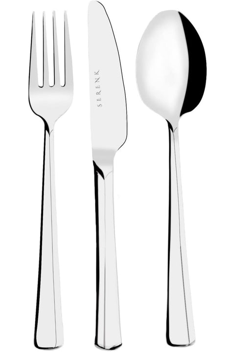 Stainless Steel Cutlery Set, Spoons and Forks, Durable, Elegant, 18 Pieces, Paris