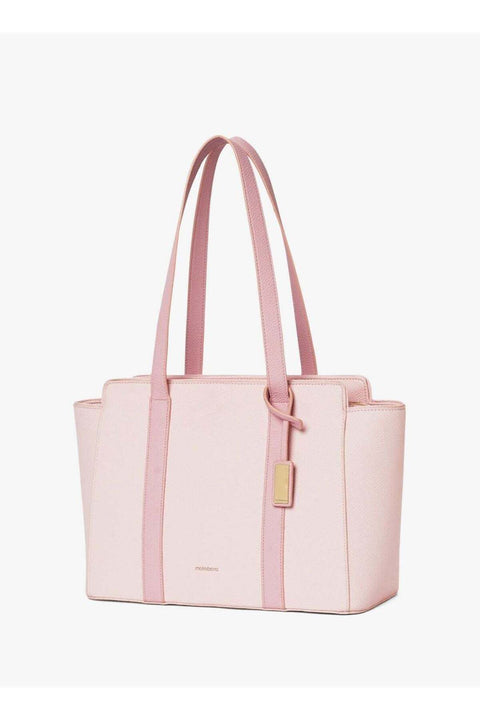 Sunflower Tote Bag | Fits 14-inch Laptop | Premium Vegan Leather | Water-Resistant | Multiple Compartments & Luggage Sleeve | For Work & Daily Use | Pink