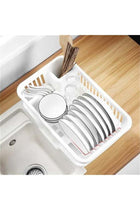 Dish Drying Rack with Drainboard - Expandable, Space Saving - Polypropylene - Dish Rack for Kitchen Counter - Dish Drainers with Spout - Kitchen Sink Organizer