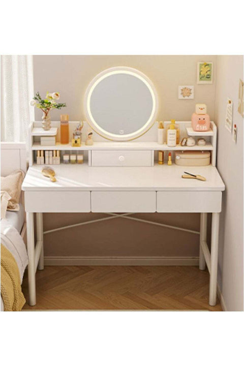 Deal keke Makeup Vanity Table Dressing Table Flip Mirror With Drawers
