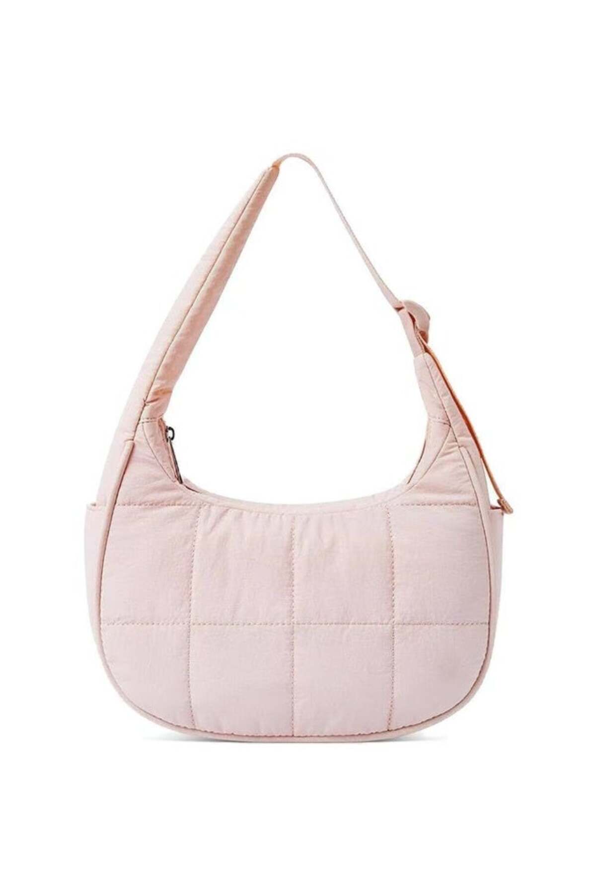 pink colour Shoulder Bag for Women Small Puffer Purses Crossbody Bag, Lightweight Fluffy Hobo Handbag Puffy Pouch
