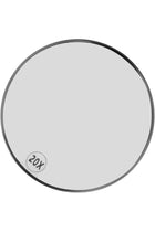 20X Magnifying Mirror, 15cm Diameter Make up Mirrors Clear View Space Saving Bathroom Mirror with Suction Cups Round Lightweight Powerful Suction for Travel (Black)
