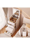 Modern 3-in-1 Makeup Table with LED Lights, Vanity Table with Mirror and Large Storage Space, Bedroom Multi-Functional Storage Cabinet, Home Dressing Table and Chair Set