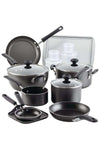 Farberware Cookstart Pots and Pans Set 20-Piece | Nonstick Cookware Set - Gray