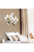 3D Tear Drop Mirror Wall Stickers, 30Pcs Acrylic Removable Silver Decorative Mirrors for Home, Living Room, Bathroom, Office, Dormitory, Peel and Stick Wall Decals