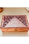 Exquisitely Hand Brass-Filled Wooden Jewelry Box| Handmade Decorative Case| Kit| Vanity| Organizer For Women, Girls, Necklaces, Gold, OUD BOX , Storage, Money, Wedding Gift , (10 x 6 inch)