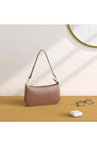 Women Students Office Shoulder Bag, Large-Capacity Multiple-Pocket PU Leather Satchel Bag (Brown)