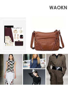Shoulder Bag for Women, Soft PU Leather Handbag, Travel Handbag, Ladies' large capacity shoulder bag