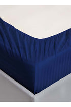 Deep Fitted Bed Sheet +2Pcs Pillow Covers, King/Queen/Double/Single Sizes, Color Blue, Depth 30cm