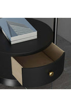 Arc Floor Lamp with Side Table 3-Color Dimmable LED (3000K-6000K) 12W Gold Standing Lamp with Storage Shelf
